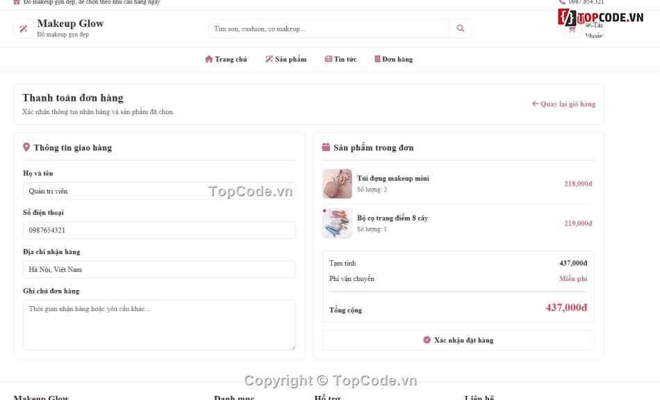 bán,Website bán đồ dùng,make up